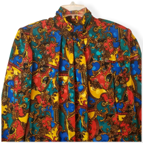 Laura & Jayne Collection Vintage Colorful Blouse - Picture 2 of 11